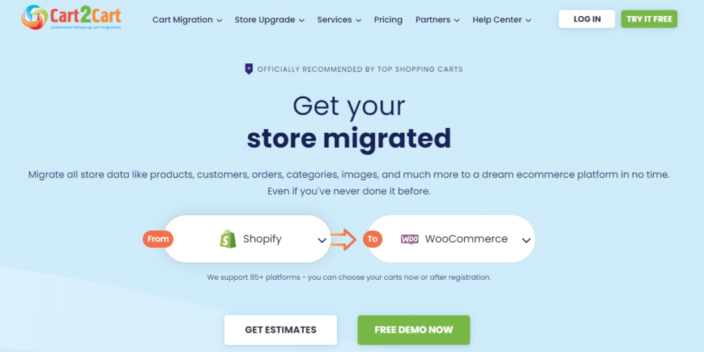 להעביר אתר Shopify ל-WooCommerce עם התוסף Cart2Cart